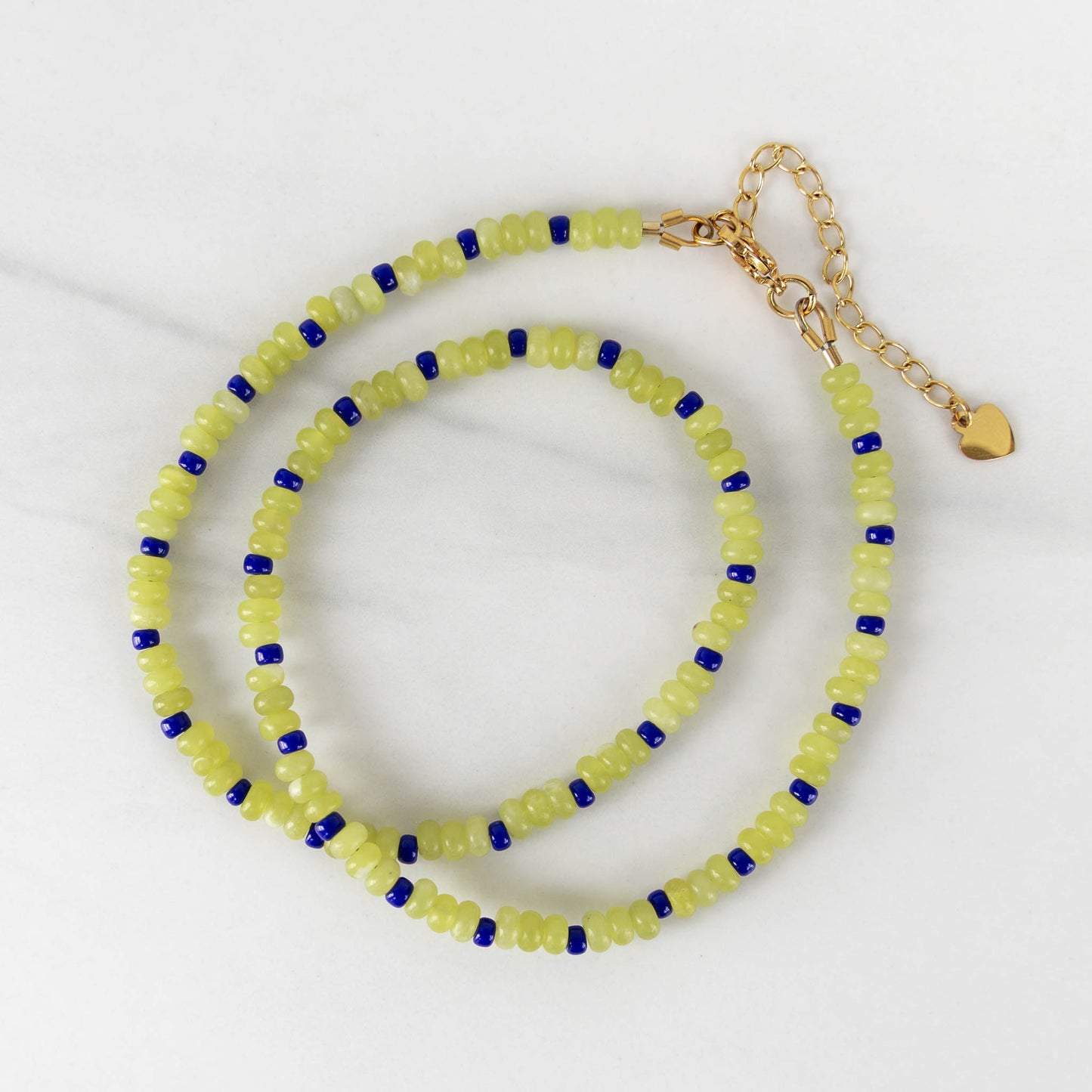 Willow Necklace | Green & Blue Bead Necklace
