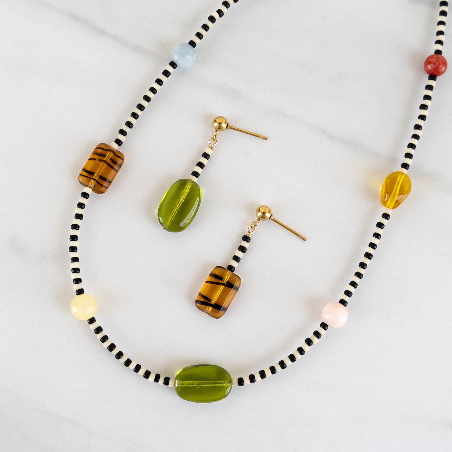 Zoey Beaded Jewelry Set | Matching Necklace & Earrings