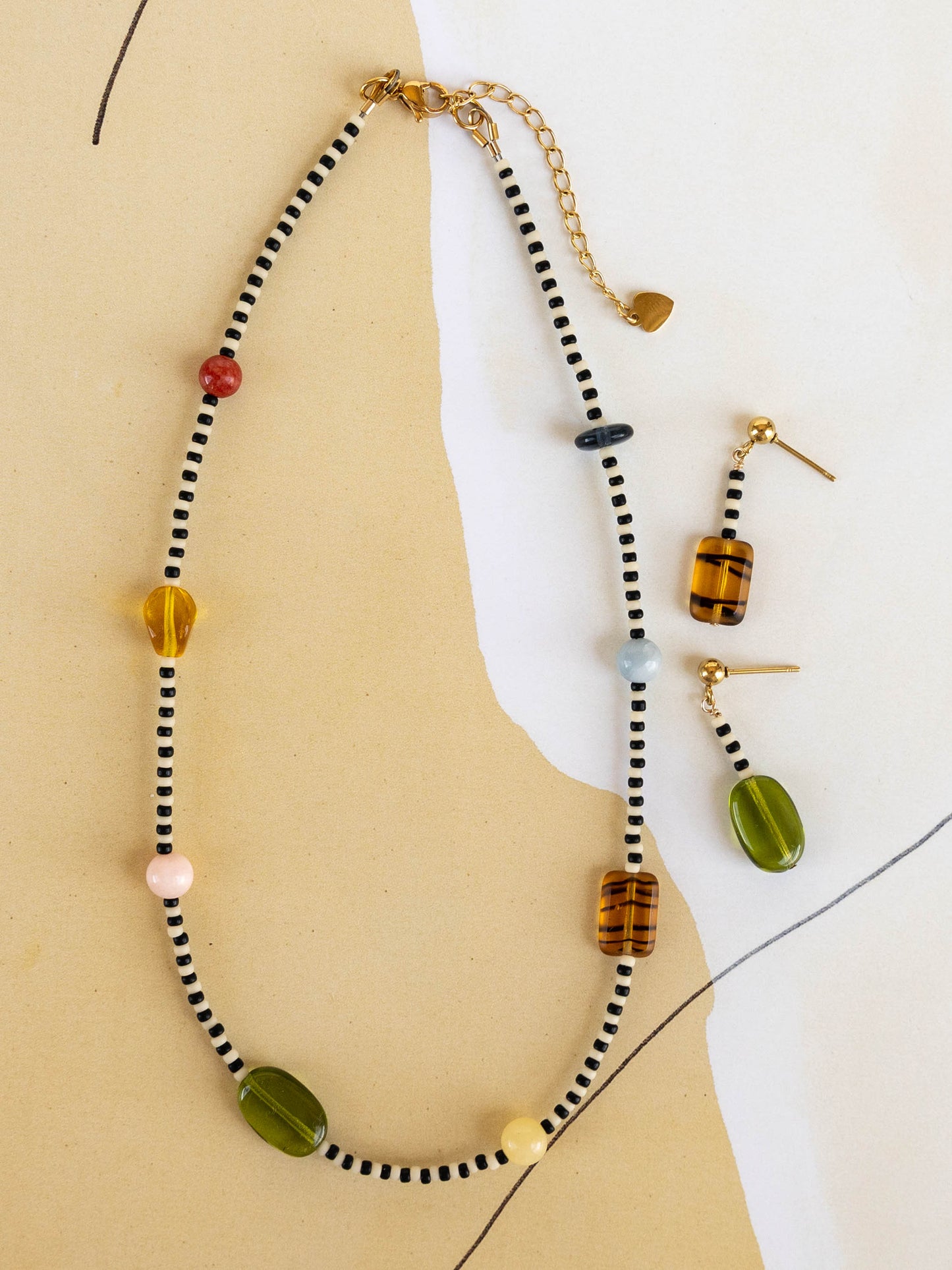 Zoey Beaded Jewelry Set | Matching Necklace & Earrings