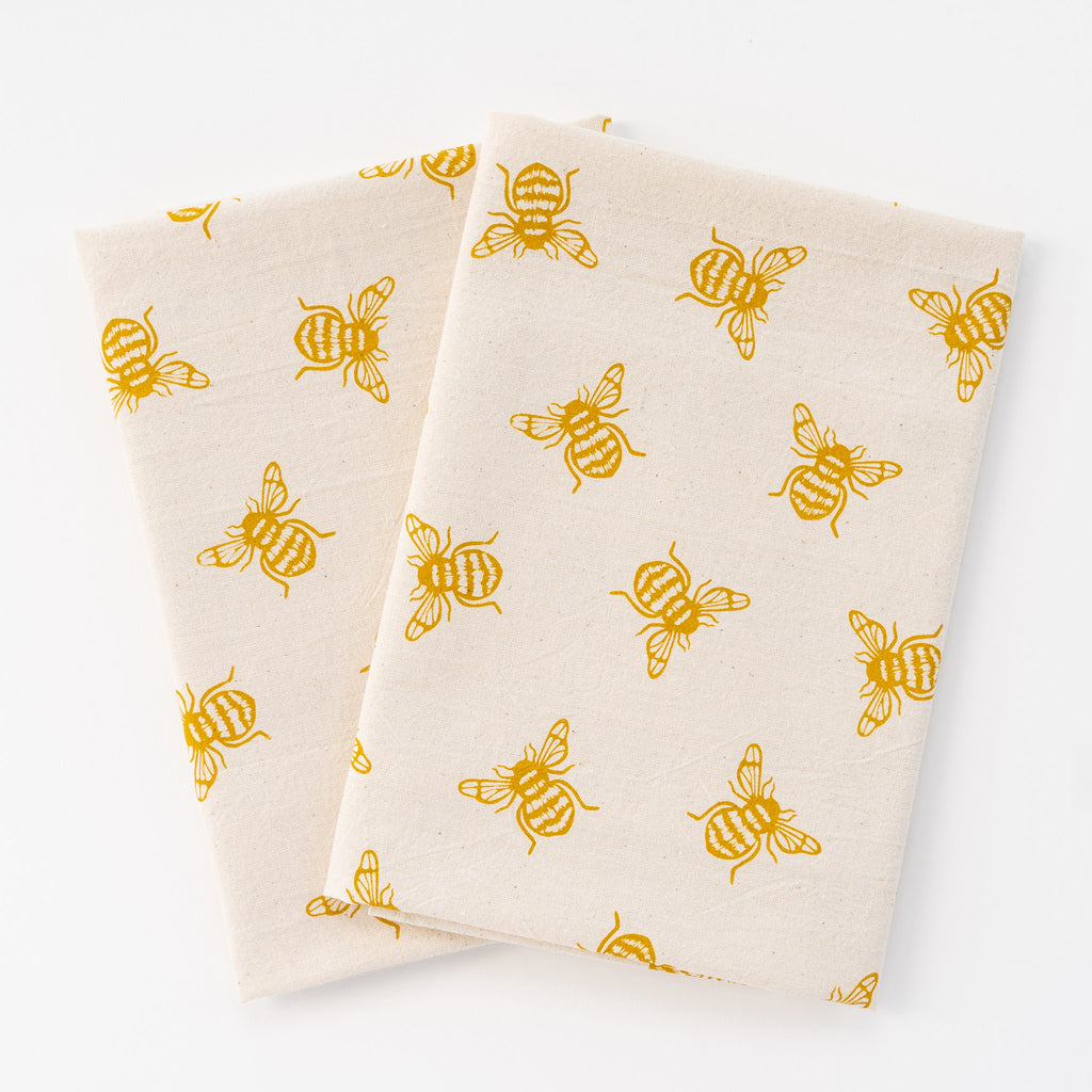 Yellow and Cream Bee Tea Towels – Brown & Hopkins Country Store