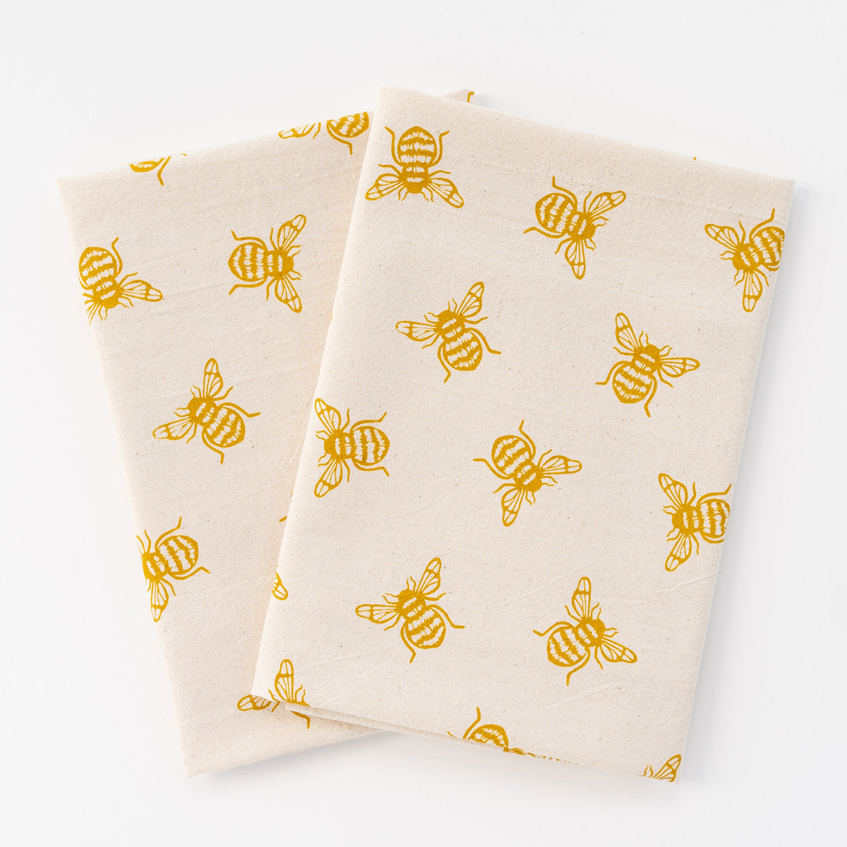 Green Bee Tea Towels - Types of Bees Tea Towel, Bumble, Honey