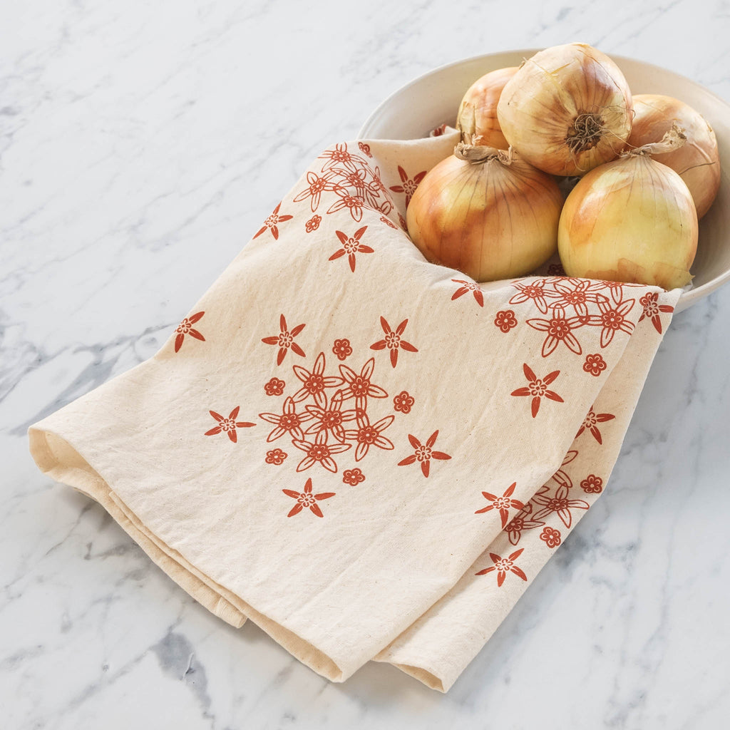 Gold Bee Tea Towel  Hand-printed on 100% Organic Flour Sack Cotton –  Woodnote