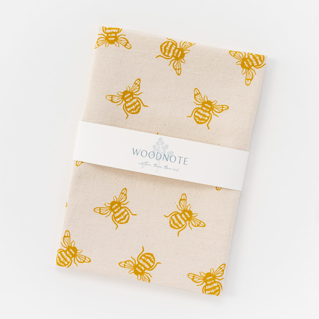 Honey Bees Flour Sack Tea Towels - Single