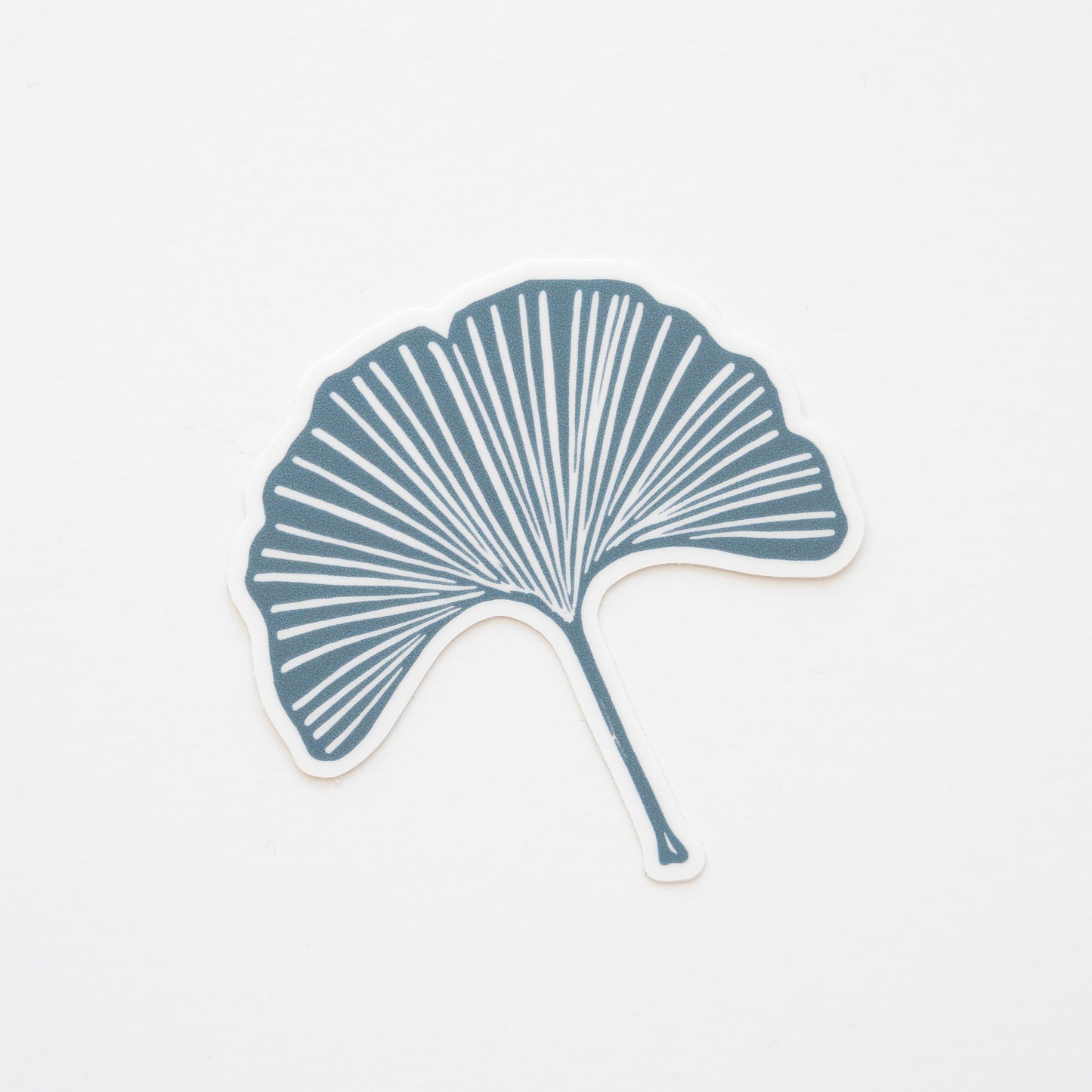 Blue vinyl ginkgo leaf sticker